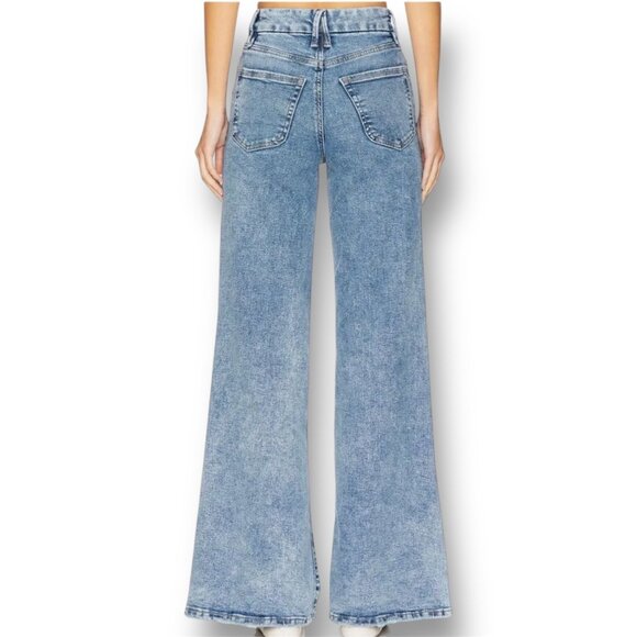 NWT Good American Good Waist Palazzo Jeans 14/32 Indigo $149 Wide-Leg Normcore - Picture 4 of 16